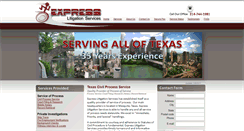 Desktop Screenshot of expresslitigationservices.com