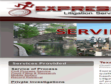 Tablet Screenshot of expresslitigationservices.com